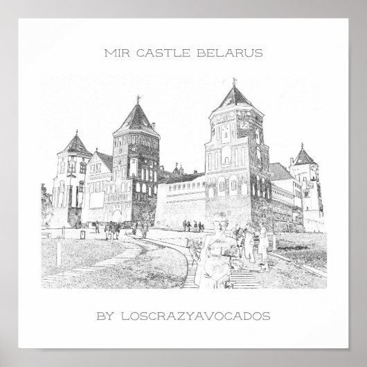 Poster Wit-Russische Natuur Mir Castle Architectur (Voorkant)