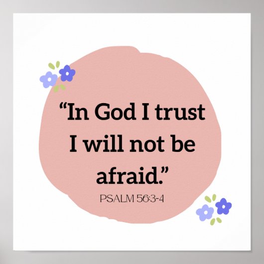 Poster with Bible Verse 12"x12" (Voorkant)