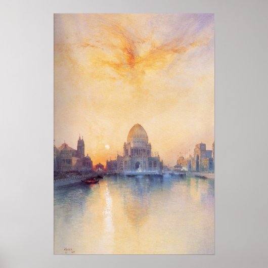 Poster With Chicago World's Fair Painting Of 1893 (Voorkant)