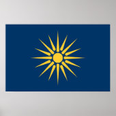 Poster with Flag of Macedonia, Greece (Voorkant)