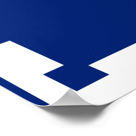 Poster with Flag of Quebec City, Canada (Hoek)