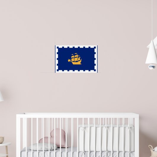 Poster with Flag of Quebec City, Canada (Kinderkamer 2)