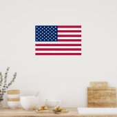 Poster with Flag of United States of America (Keuken)