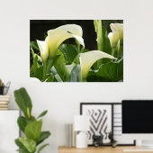 Poster, WITTE CALLA LILIES_ Horiz # 1 Poster (Thuiskantoor)