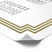 Poster witte en gouden bruiloft (Hoek)