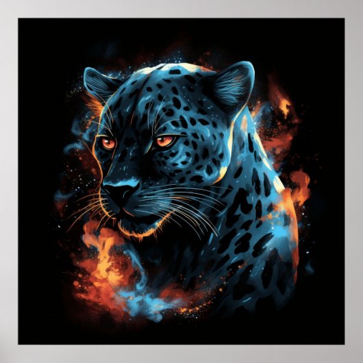 Poster Witte Leopard (Voorkant)