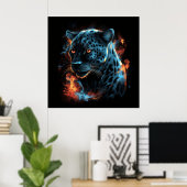 Poster Witte Leopard (Thuiskantoor)