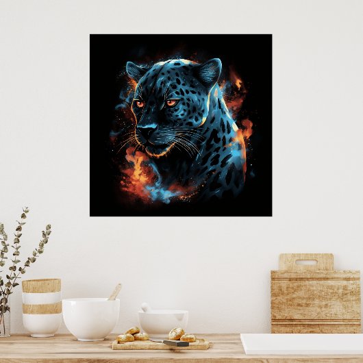 Poster Witte Leopard (Keuken)
