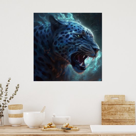 Poster Witte Leopard (Keuken)