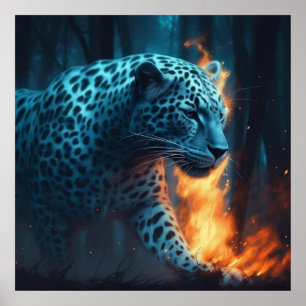 Poster Witte Leopard