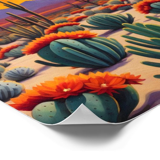 Poster woestijnlandschap (Hoek)