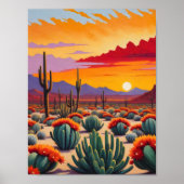Poster woestijnlandschap (Voorkant)