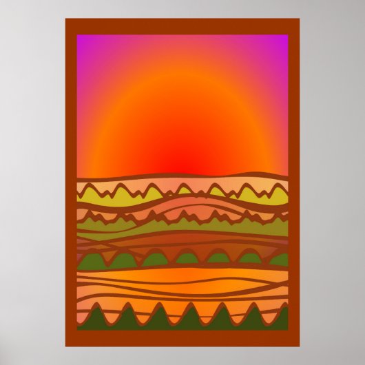 Poster woestijnlandschap (Voorkant)