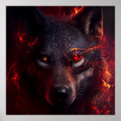Poster Wolf Fire (Voorkant)