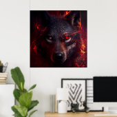 Poster Wolf Fire (Thuiskantoor)