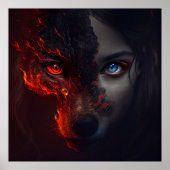 Poster Wolf Fire (Voorkant)