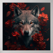 Poster Wolf Fleur (Voorkant)