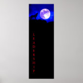 Poster Wolf & Full Moon Leadership Print (Voorkant)