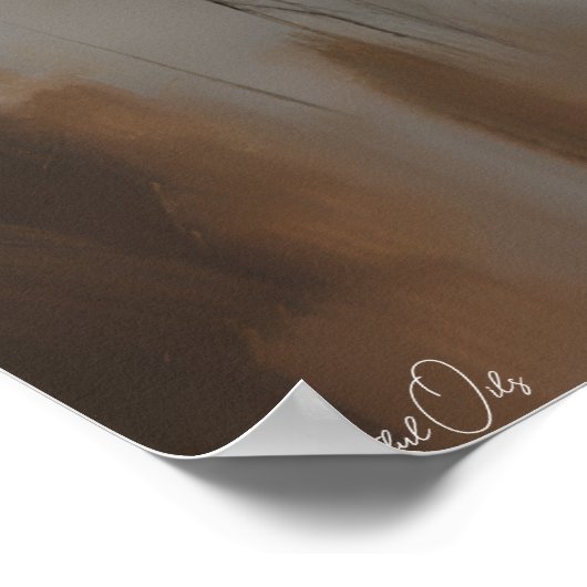 Poster | Wolf | Oliekunststijl (Hoek)