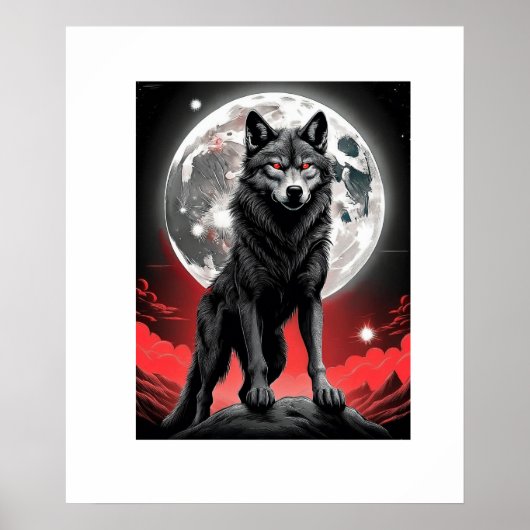 poster,wolf,poster wolf,posters,muur deco poster (Voorkant)