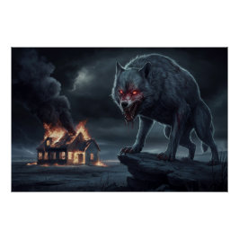Poster Wolf Vuur 03