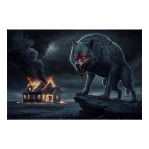 Poster Wolf Vuur 03