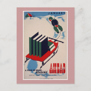 POSTER WPA-bibliotheek Briefkaart