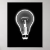 Poster - X-RAY LIGHT BULB BLACK B&W (Voorkant)