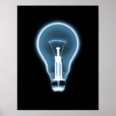 Poster- X-RAY LIGHT BULB BLACK BLUE Poster (Voorkant)