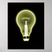 Poster- X-RAY LIGHT BULB BLACK YELLOW Poster (Voorkant)