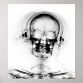 POSTER - X-RAY MUSIC SKELETON BLACK GRAY B&W (Voorkant)