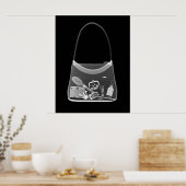 POSTER - X-RAY PURSE ZWARTE GRAY (Keuken)