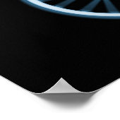 POSTER - X-RAY SKELETON BIKING BLACK BLUE (Hoek)