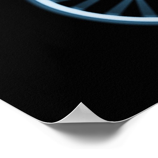 POSTER - X-RAY SKELETON BIKING BLACK BLUE (Hoek)