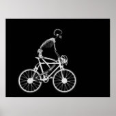 POSTER - X-RAY SKELETON BIKING BLACK GRAY (Voorkant)