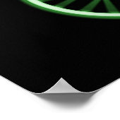 POSTER - X-RAY SKELETON BIKING BLACK GREEN (Hoek)