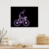 POSTER - X-RAY SKELETON BIKING BLACK PAARS (Keuken)