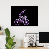POSTER - X-RAY SKELETON BIKING BLACK PAARS (Thuiskantoor)