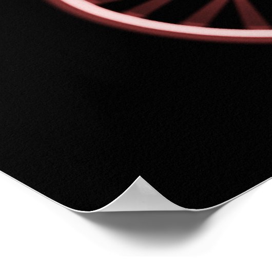 POSTER - X-RAY SKELETON BIKING BLACK RED (Hoek)