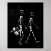 Poster - X-Ray Skeleton Couple Blk Wit (Voorkant)