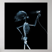 POSTER - X-RAY SKELETON HAIR STYLING BLUE (Voorkant)