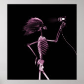 POSTER - X-RAY SKELETON HAIR STYLING PINK (Voorkant)