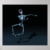 POSTER - X-RAY SKELETON JOY LEAP BLK BLUE (Voorkant)