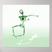 POSTER - X-RAY SKELETON JOY LEAP GREEN (Voorkant)