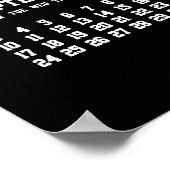 Poster Yarly Black Calendar 2023 (Hoek)