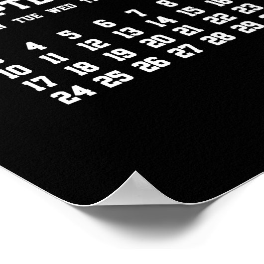 Poster Yarly Black Calendar 2023 (Hoek)