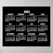 Poster Yarly Black Calendar 2023 (Voorkant)