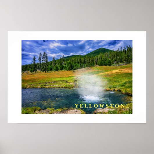 Poster Yellowstone Thermische Warmwaterbron (Voorkant)