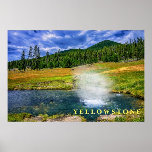 Poster Yellowstone Thermische Warmwaterbron (Voorkant)