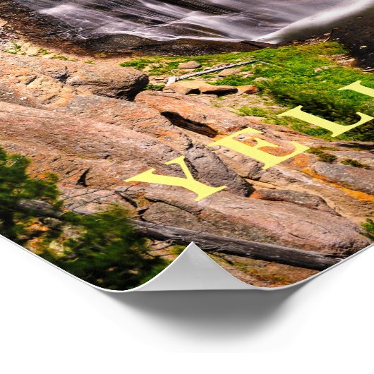 Poster Yellowstone Waterval (Hoek)